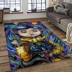 Coraline Fantastic Film Movie Carpet Area Rug Home Decor Halloween Gift Best Present For Friends CR30