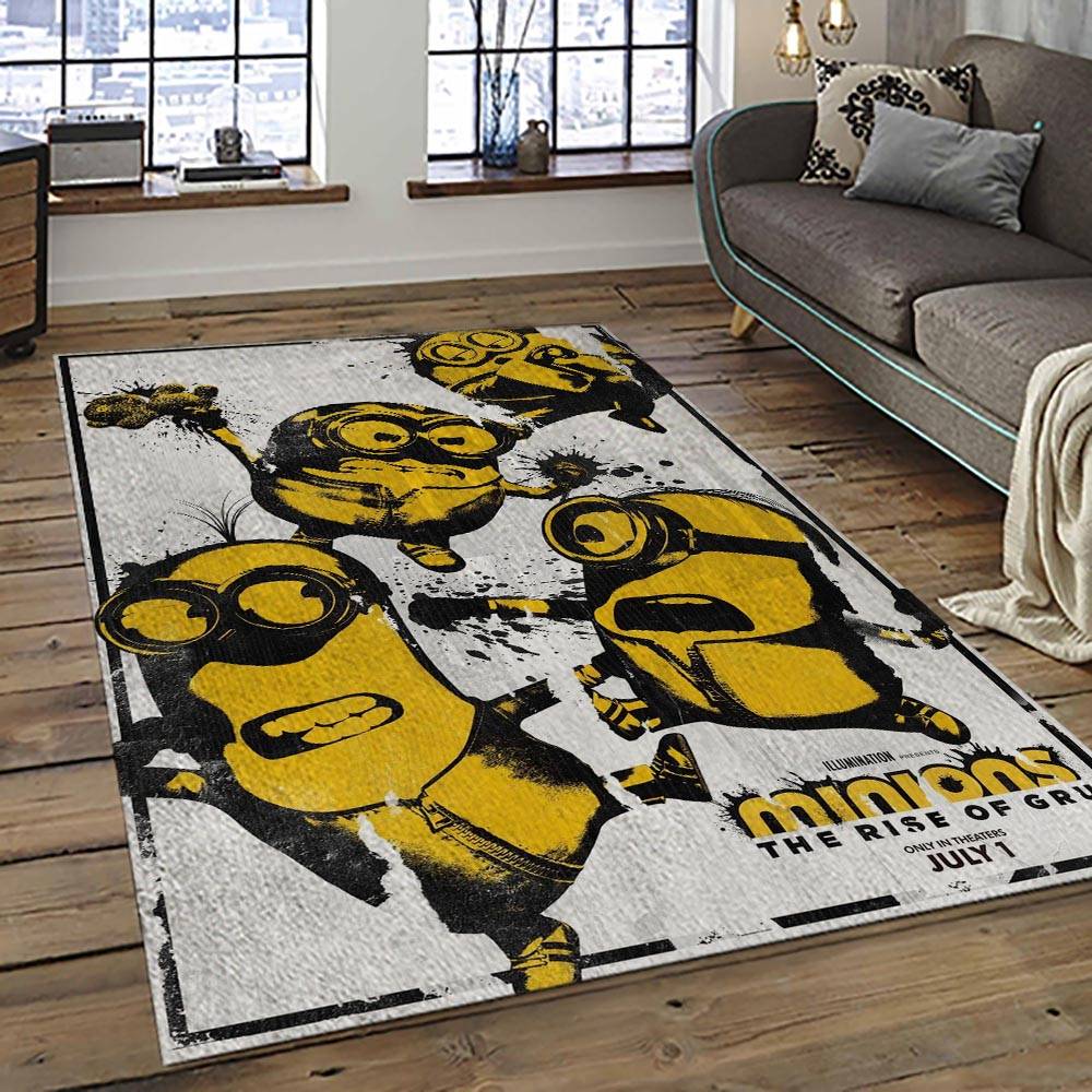 Despicable Me Film Movie Minion Characters Area Rug Home Decor Halloween Gift Best Present For Friends DMM45