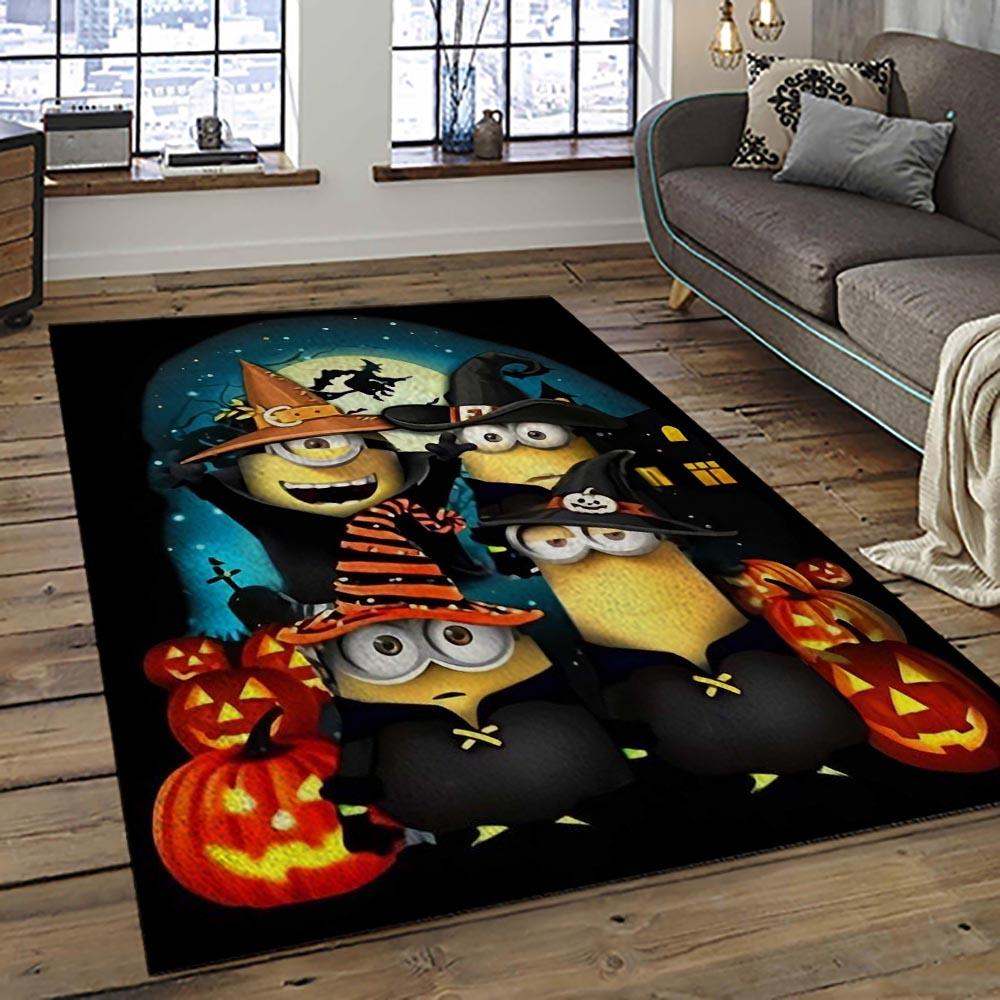 Halloween Style Pumpkin Autumn Retangle Carpet Area Rug Home Decor Halloween Gift HAL25