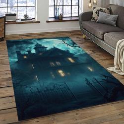 Halloween Style Pumpkin Autumn Retangle Carpet Area Rug Home Decor Halloween Gift HAL35