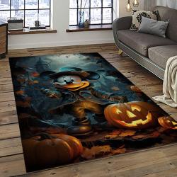 Halloween Style Pumpkin Autumn Retangle Carpet Area Rug Home Decor Halloween Gift HAL64