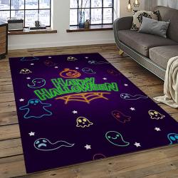 Halloween Style Pumpkin Autumn Retangle Carpet Area Rug Home Decor Halloween Gift HAL65