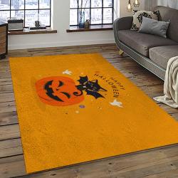 Halloween Style Pumpkin Autumn Retangle Carpet Area Rug Home Decor Halloween Gift HAL66