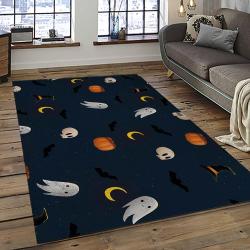 Halloween Style Pumpkin Autumn Retangle Carpet Area Rug Home Decor Halloween Gift HAL83