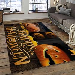 Halloween Style Pumpkin Autumn Retangle Carpet Area Rug Home Decor Halloween Gift HAL97