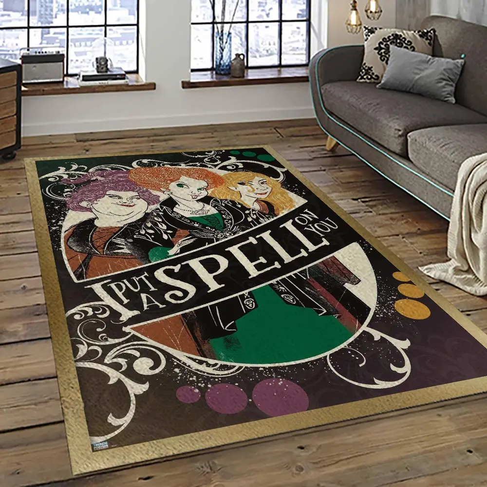 Hocus Pocus Supernatural Comedy Film Movie Carpet Area Rug Home Decor Halloween Gift Best Present For Friends HPS19