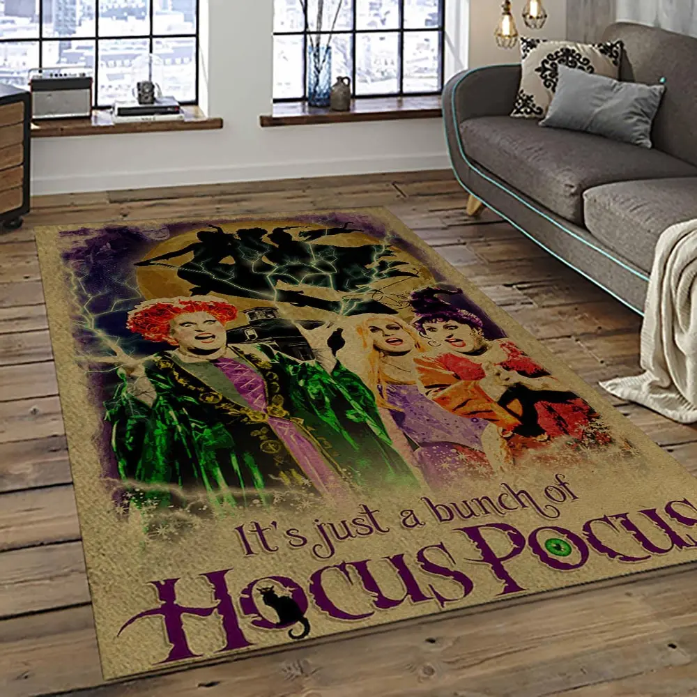 Hocus Pocus Supernatural Comedy Film Movie Carpet Area Rug Home Decor Halloween Gift Best Present For Friends HPS46