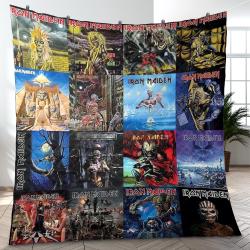 Iron Maiden Heavy Mental Music Band Quilt Blanket Fleece Blanket Amazing Gift For Fans Room Decor IM3