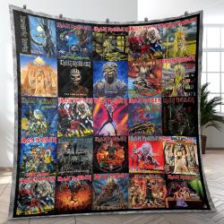Iron Maiden Heavy Mental Music Band Quilt Blanket Fleece Blanket Amazing Gift For Fans Room Decor IM4