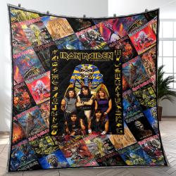 Iron Maiden Heavy Mental Music Band Quilt Blanket Fleece Blanket Amazing Gift For Fans Room Decor IM6