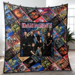 Iron Maiden Heavy Mental Music Band Quilt Blanket Fleece Blanket Amazing Gift For Fans Room Decor IM7