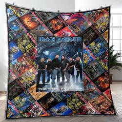 Iron Maiden Heavy Mental Music Band Quilt Blanket Fleece Blanket Amazing Gift For Fans Room Decor IM8