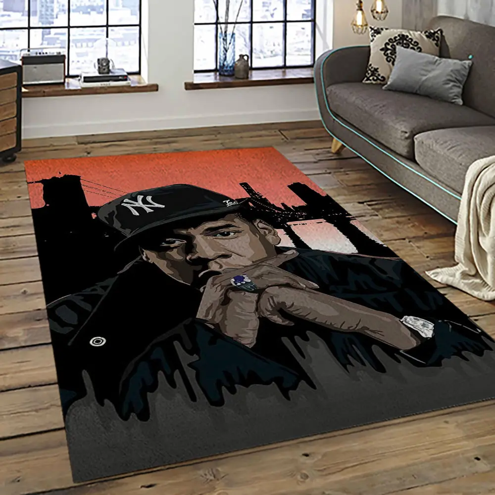 Jay-Z Rapper Hiphop Music Retangle Carpet Area Rug Home Decor Best Gift For Fan And Friends JZ18