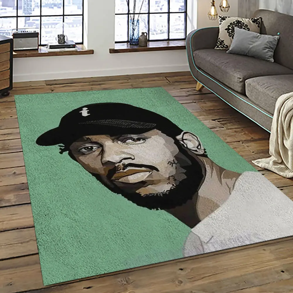Kendrick Lamar Rapper Hiphop Music Retangle Carpet Area Rug Home Decor Best Gift For Fan And Friends KL18