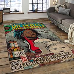 Kendrick Lamar Rapper Hiphop Music Retangle Carpet Area Rug Home Decor Best Gift For Fan And Friends KL9