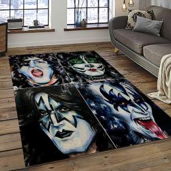 KISS Rock Band Music Retangle Carpet Area Rug Home Decor Best Gift For Fan And Friends AS15