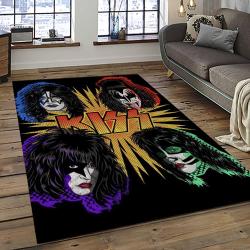 KISS Rock Band Music Retangle Carpet Area Rug Home Decor Best Gift For Fan And Friends AS30