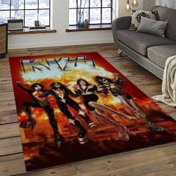 KISS Rock Band Music Retangle Carpet Area Rug Home Decor Best Gift For Fan And Friends AS34