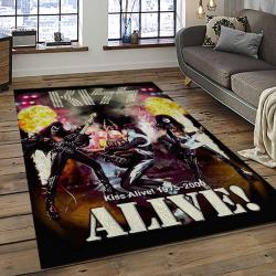 KISS Rock Band Music Retangle Carpet Area Rug Home Decor Best Gift For Fan And Friends AS35