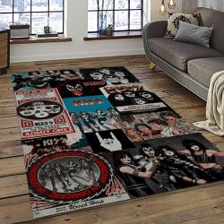 KISS Rock Band Music Retangle Carpet Area Rug Home Decor Best Gift For Fan And Friends AS39