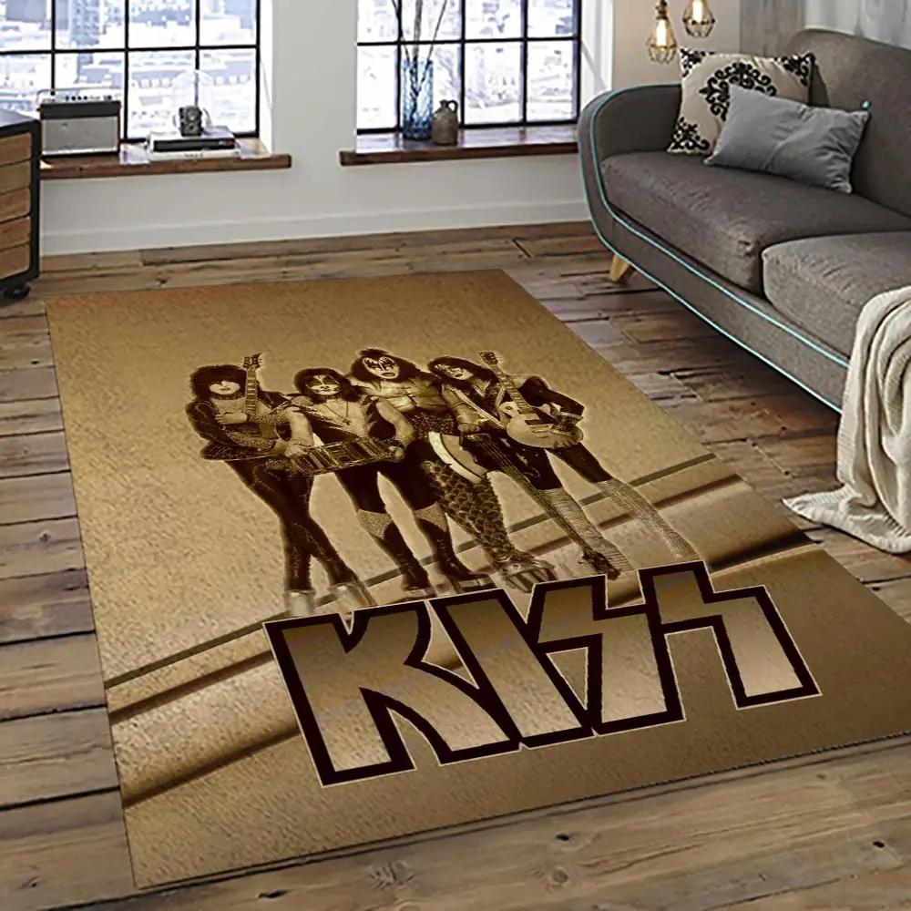 KISS Rock Band Music Retangle Carpet Area Rug Home Decor Best Gift For Fan And Friends AS51
