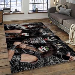 KISS Rock Band Music Retangle Carpet Area Rug Home Decor Best Gift For Fan And Friends AS76