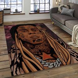 Lil Wayne Rapper Hiphop Music Rap Carpet Area Rug Home Decor Gift For Fans Gift For Friends LIL18