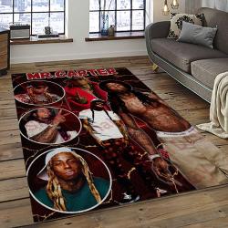 Lil Wayne Rapper Hiphop Music Rap Carpet Area Rug Home Decor Gift For Fans Gift For Friends LIL20