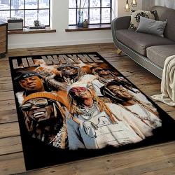 Lil Wayne Rapper Hiphop Music Rap Carpet Area Rug Home Decor Gift For Fans Gift For Friends LIL26