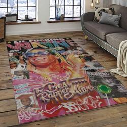 Lil Wayne Rapper Hiphop Music Rap Carpet Area Rug Home Decor Gift For Fans Gift For Friends LIL29