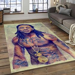 Lil Wayne Rapper Hiphop Music Rap Carpet Area Rug Home Decor Gift For Fans Gift For Friends LIL30
