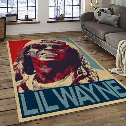 Lil Wayne Rapper Hiphop Music Rap Carpet Area Rug Home Decor Gift For Fans Gift For Friends LIL32