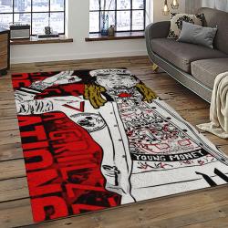 Lil Wayne Rapper Hiphop Music Rap Carpet Area Rug Home Decor Gift For Fans Gift For Friends LIL40