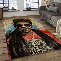 Lil Wayne Rapper Hiphop Music Rap Carpet Area Rug Home Decor Gift For Fans Gift For Friends LIL44