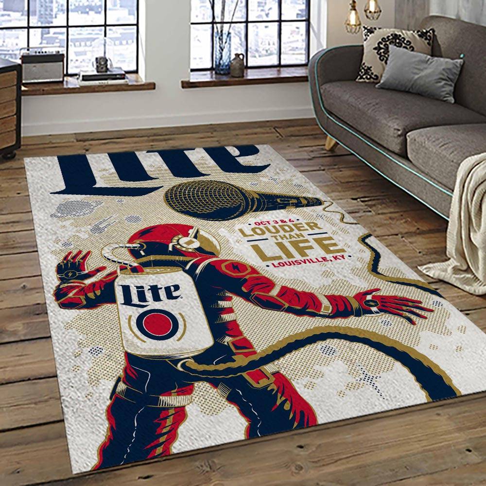 Miller Lite American Style Beer Retangle Carpet Area Rug Home Decor Gift Best Present For Friends ML13