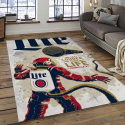 Miller Lite American Style Beer Retangle Carpet Area Rug Home Decor Gift Best Present For Friends ML13