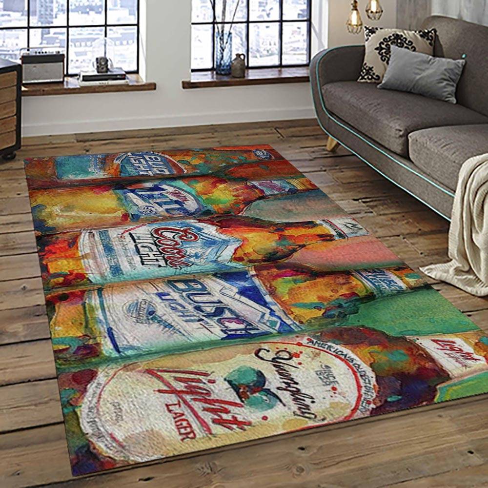 Miller Lite American Style Beer Retangle Carpet Area Rug Home Decor Gift Best Present For Friends ML21