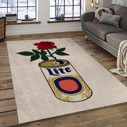 Miller Lite American Style Beer Retangle Carpet Area Rug Home Decor Gift Best Present For Friends ML24