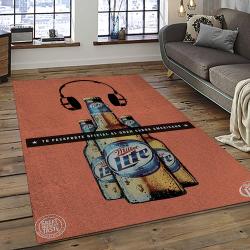 Miller Lite American Style Beer Retangle Carpet Area Rug Home Decor Gift Best Present For Friends ML3