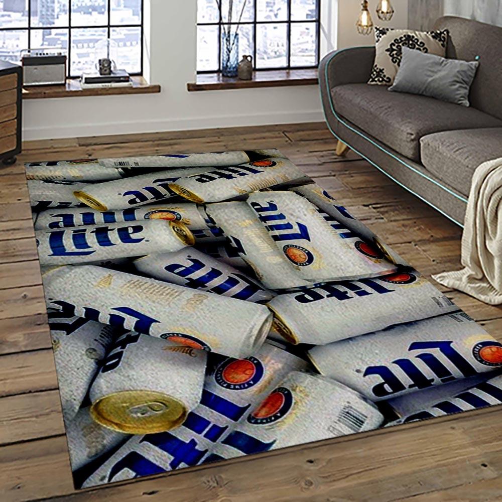 Miller Lite American Style Beer Retangle Carpet Area Rug Home Decor Gift Best Present For Friends ML44