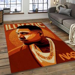 Nasir Rapper Hiphop Music Retangle Carpet Area Rug Home Decor Best Gift For Fan And Friends NA17