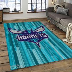 NBA Charlotte Hornets Basketball Team Logo Sport Carpet Area Rug Home Decor Best Gift For Friends CH57