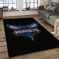 NBA Charlotte Hornets Basketball Team Logo Sport Carpet Area Rug Home Decor Best Gift For Friends CH62