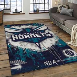 NBA Charlotte Hornets Basketball Team Logo Sport Carpet Area Rug Home Decor Best Gift For Friends CH63