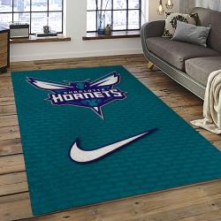 NBA Charlotte Hornets Basketball Team Logo Sport Carpet Area Rug Home Decor Best Gift For Friends CH69