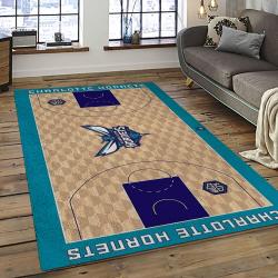 NBA Charlotte Hornets Basketball Team Logo Sport Carpet Area Rug Home Decor Best Gift For Friends CH72