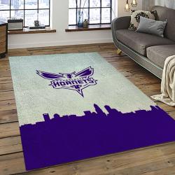 NBA Charlotte Hornets Basketball Team Logo Sport Carpet Area Rug Home Decor Best Gift For Friends CH75
