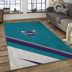 NBA Charlotte Hornets Basketball Team Logo Sport Carpet Area Rug Home Decor Best Gift For Friends CH76