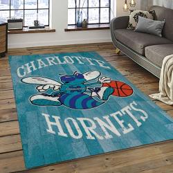 NBA Charlotte Hornets Basketball Team Logo Sport Carpet Area Rug Home Decor Best Gift For Friends CH84