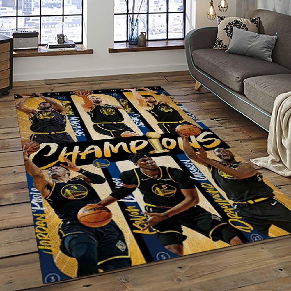 NBA Golden State Warriors Basketball Team Logo Sport Carpet Area Rug Home Decor Best Gift For Friends GSW75